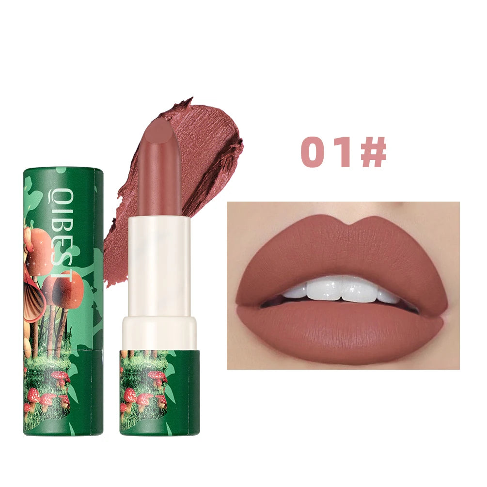 Rouge à lèvres Fantasy 6 couleurs en forme de champignon — maquillage longue tenue, rouge velours sexy, teinte pour les lèvres hydratante, gloss nude, cosmétique pour femmes.